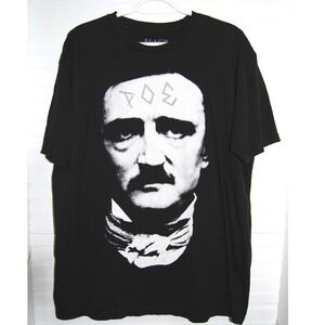 Edgar Allen Poe shirt Size XL Rare Dream Horror BlackCraft Cult Cotton Tee Goth